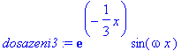 dosazeni3 := exp(-1/3*x)*sin(omega*x)