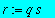 r := q*s