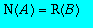 Nu(A) = R(B)