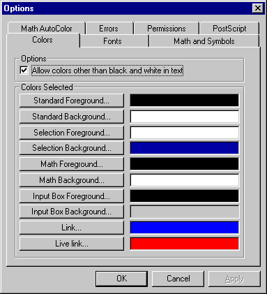 techexplorer color options