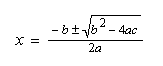 The quadratic formula