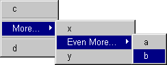 Sample user-defined menu
