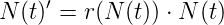 N (t)′ = r(N (t)) ⋅ N (t)