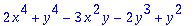 2*x^4+y^4-3*x^2*y-2*y^3+y^2